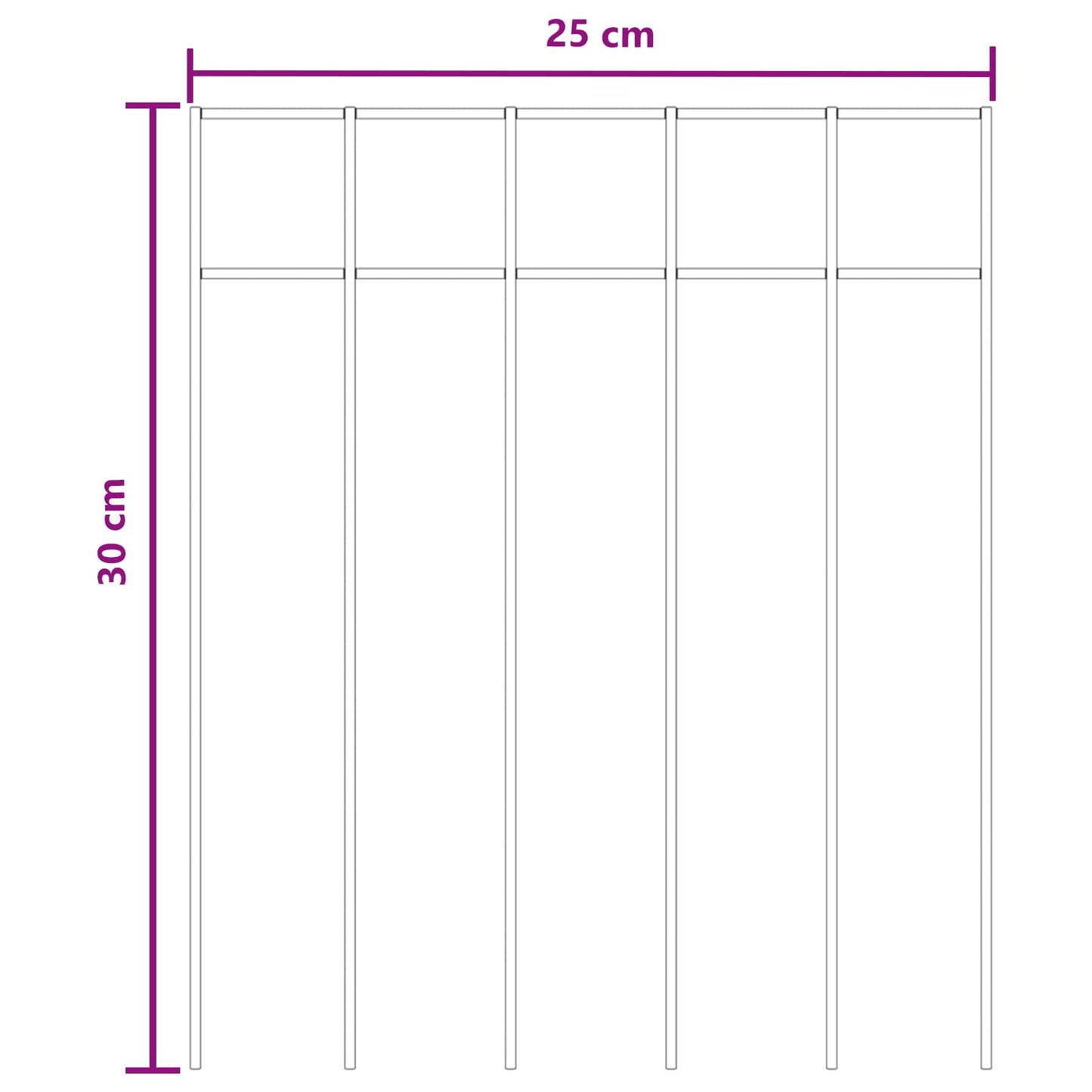 vidaXL Πάνελ Φράχτη Κήπου 48 τμχ. 25 x 30 cm Γαλβανισμένος Χάλυβας