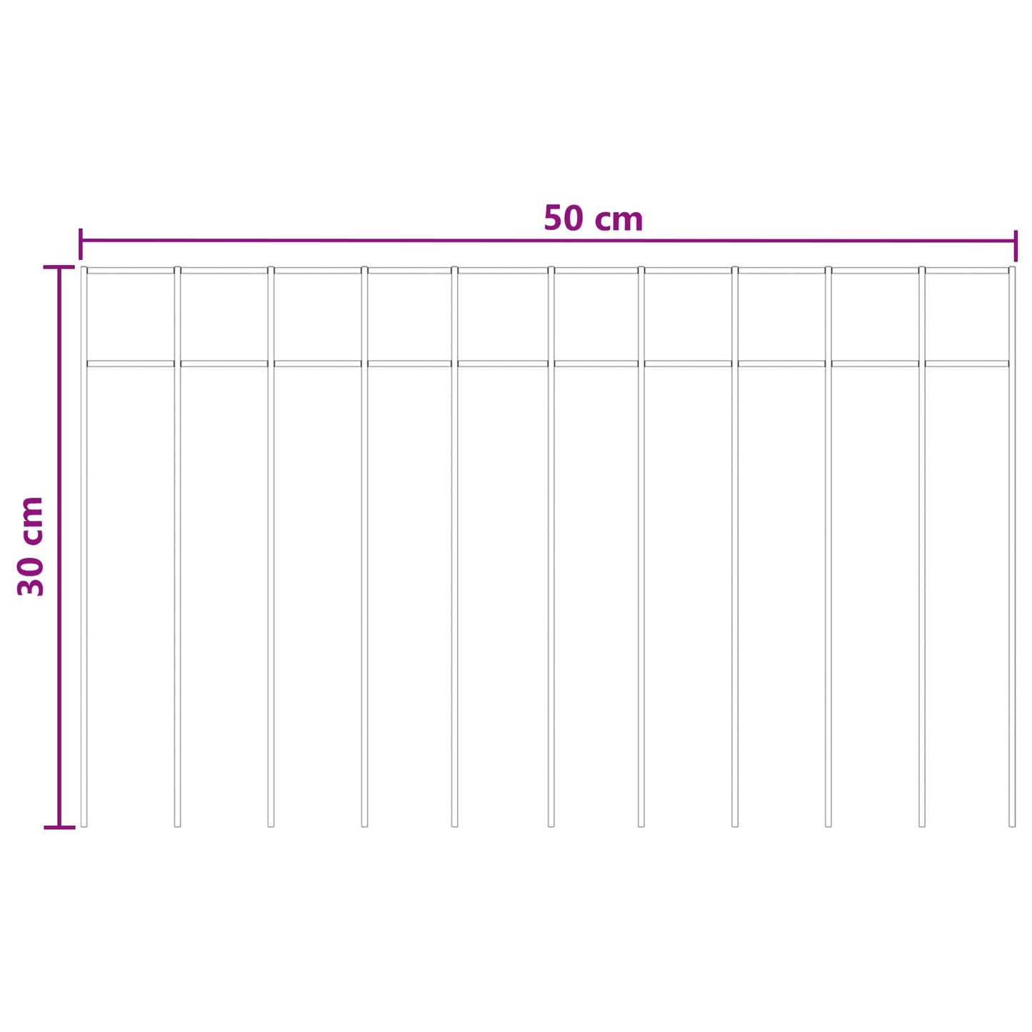 vidaXL Πάνελ Φράχτη Κήπου 24 τμχ. 50 x 30 cm Γαλβανισμένος Χάλυβας