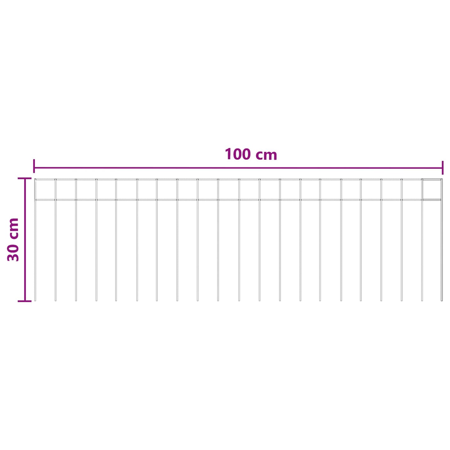 vidaXL Πάνελ Φράχτη Κήπου 48 τμχ. 100 x 30 cm Γαλβανισμένος Χάλυβας