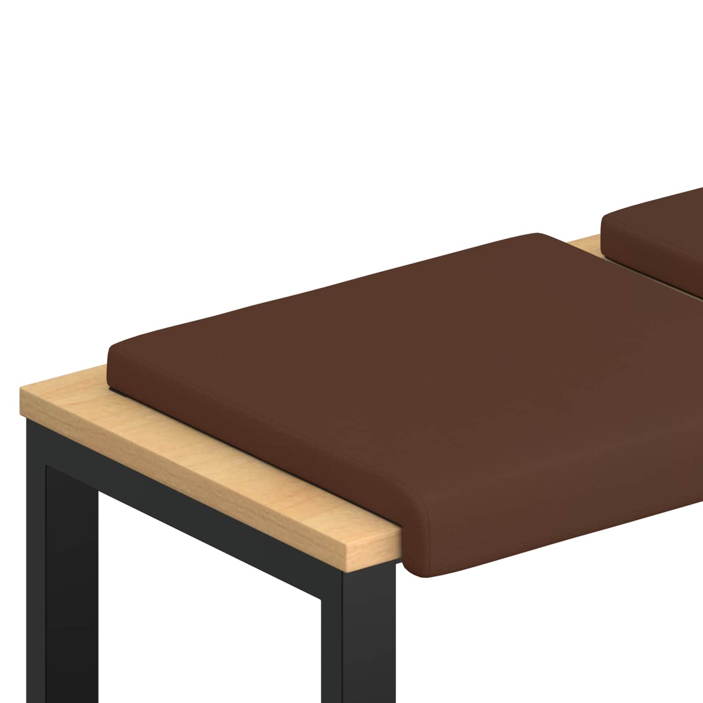 vidaXL Μαξιλάρι πάγκου 2 τμχ. Τεχνητό Δέρμα Καφέ Βάθος 35 εκ.