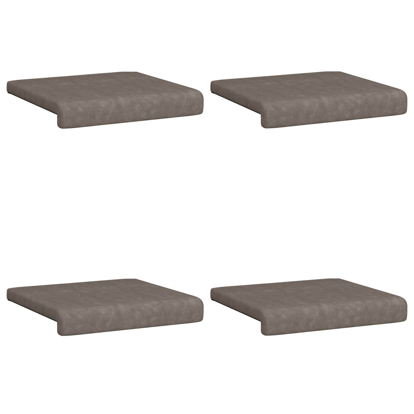 vidaXL Μαξιλάρι πάγκου 4 pcs Τεχνητό Δέρμα Γκρι Βάθος 35 εκ.