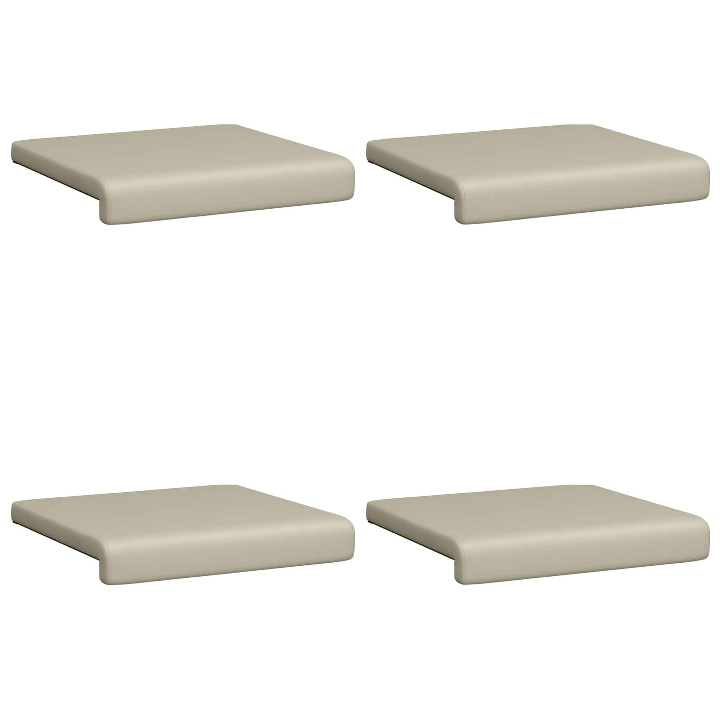 vidaXL Μαξιλάρι πάγκου 4 pcs Υφασμάτινο Βελούδο Άμμος Βάθος 35 εκ.