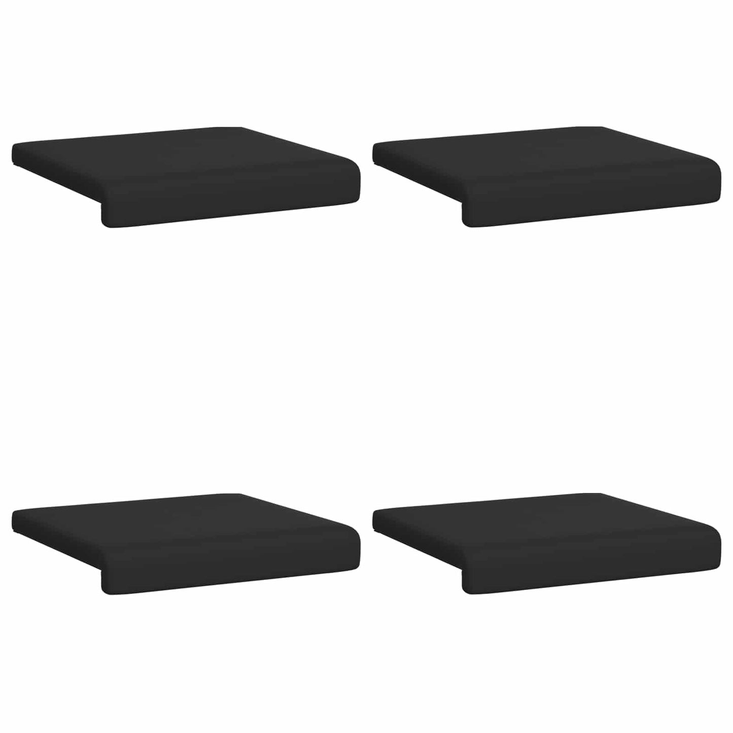 vidaXL Μαξιλάρι πάγκου 4 pcs Υφασμάτινο Βελούδο Μαύρο Βάθος 35 εκ.