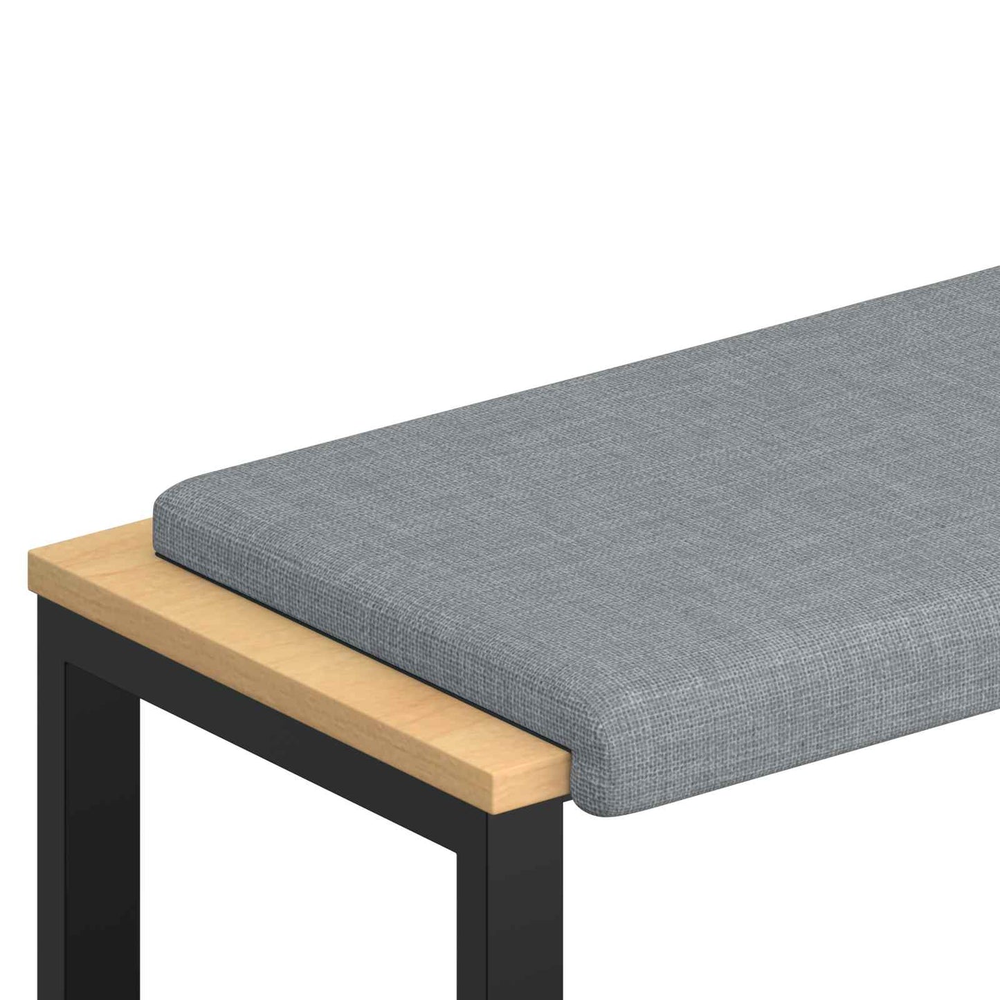 vidaXL Μαξιλάρι πάγκου Ύφασμα Ανοιχτό γκρι Βάθος 35 εκ.