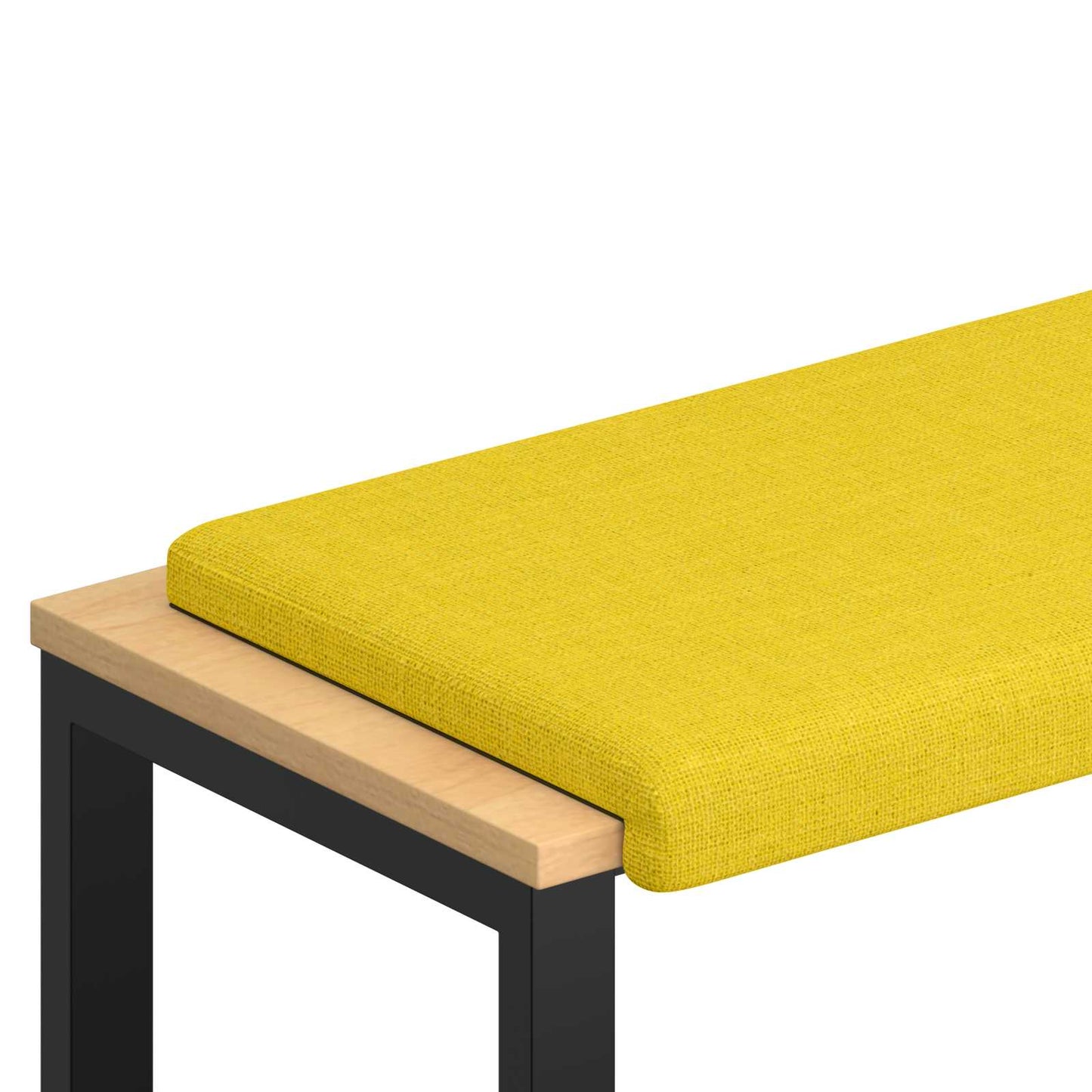 vidaXL Μαξιλάρι πάγκου Ύφασμα Απαλό Κίτρινο Βάθος 35 εκ.
