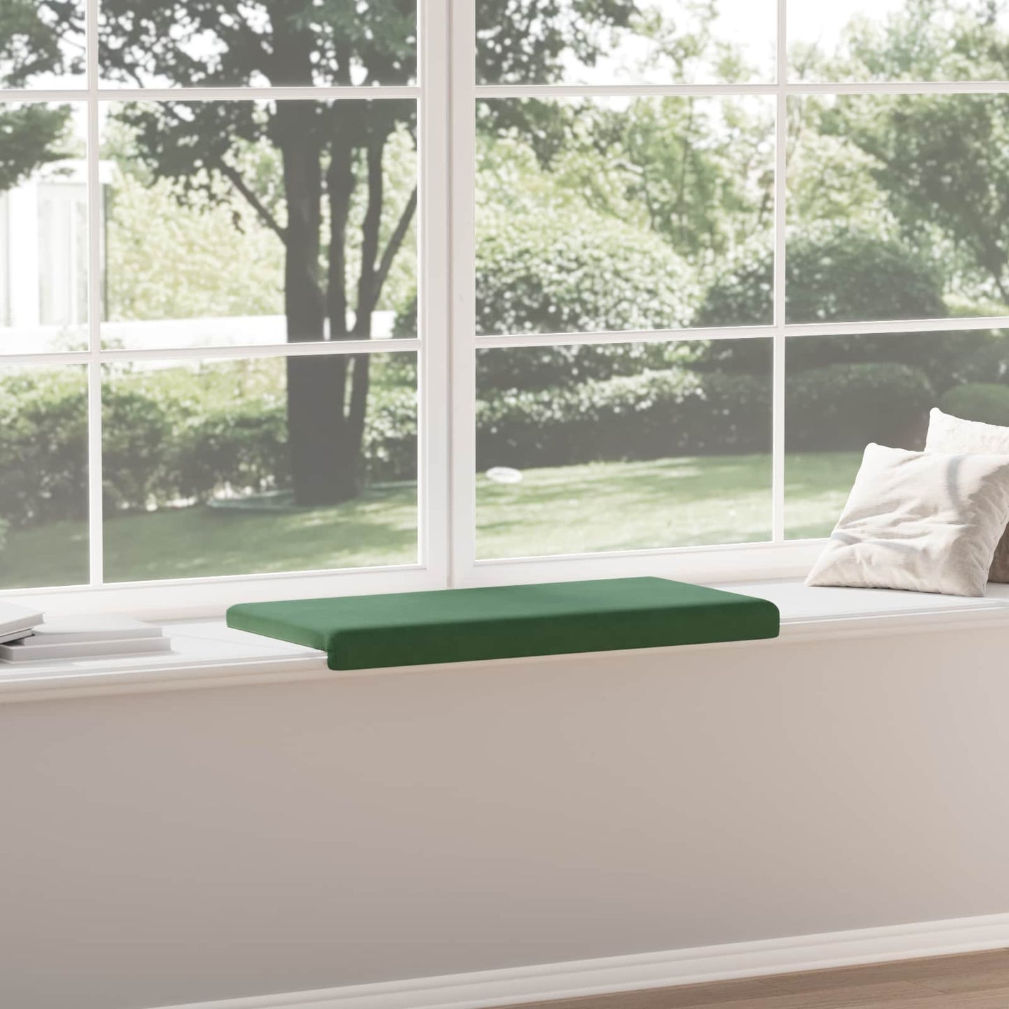 vidaXL Μαξιλάρι πάγκου κορντουρόι Σκούρο Πράσινο Βάθος 35 εκ.