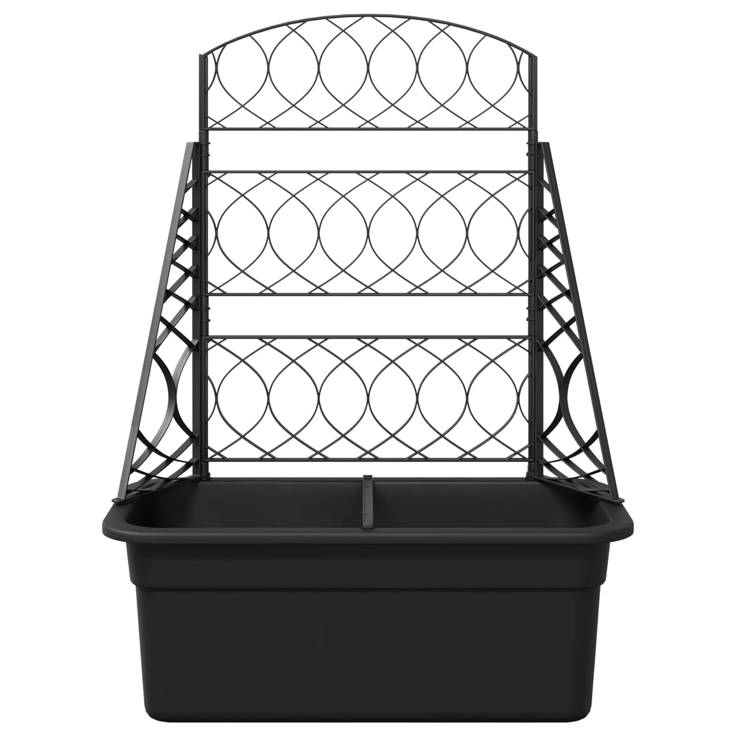 vidaXL Πλέγμα γλάστρας Ανθρακί 58 x 29 x 78 εκ. PP