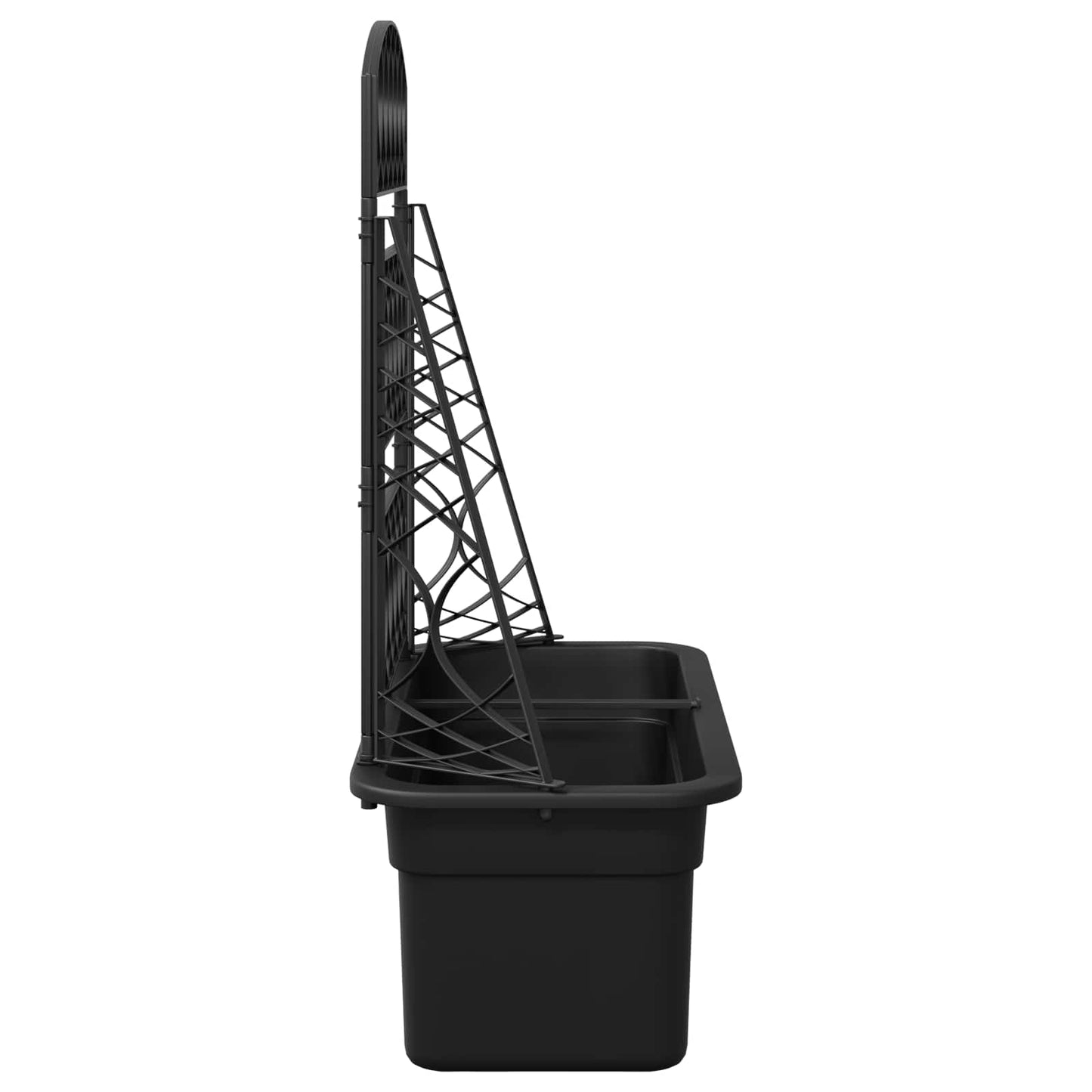 vidaXL Πλέγμα γλάστρας Ανθρακί 58 x 29 x 78 εκ. PP