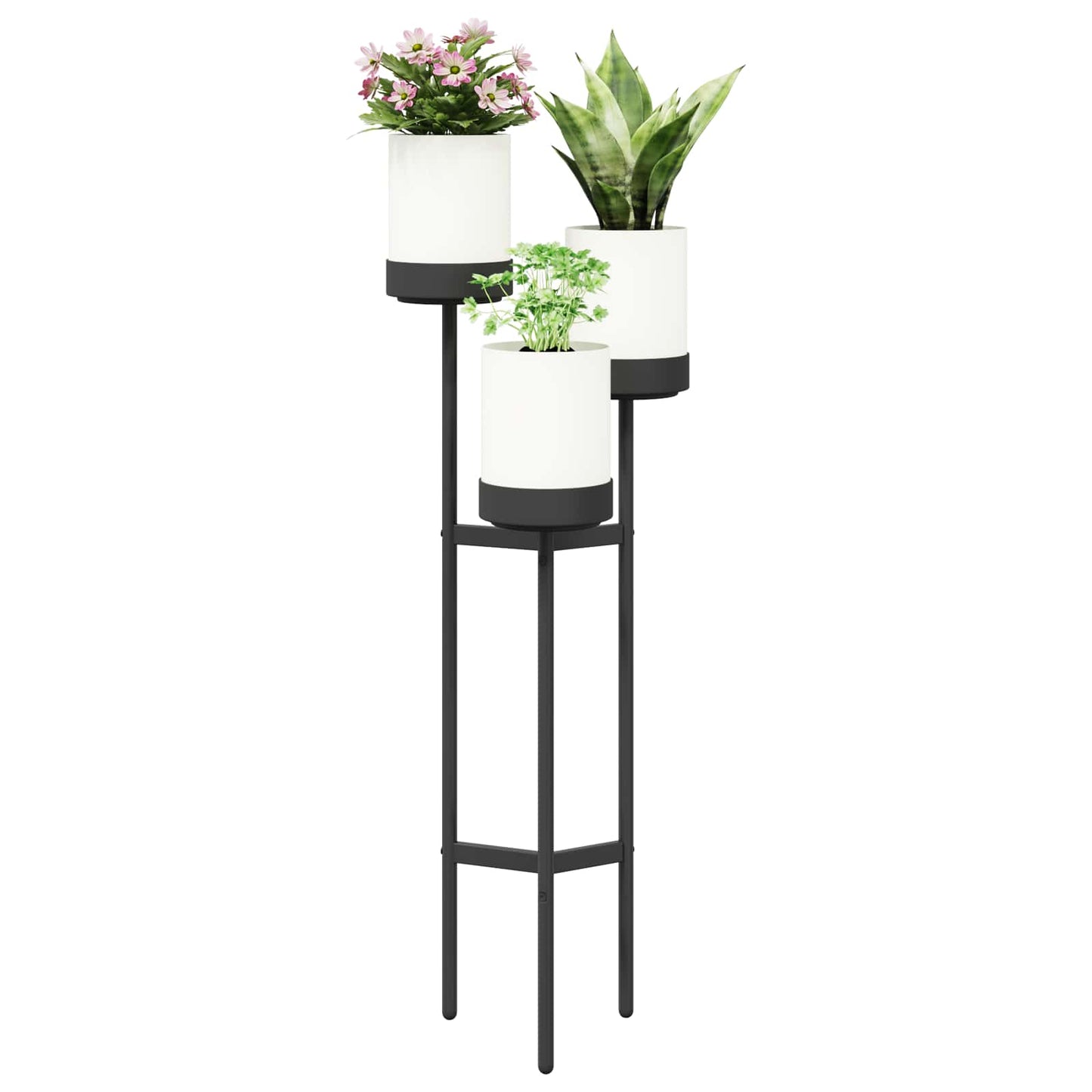 vidaXL Βάση Λουλουδιών Λευκό 42 x 39,5 x 125 εκ