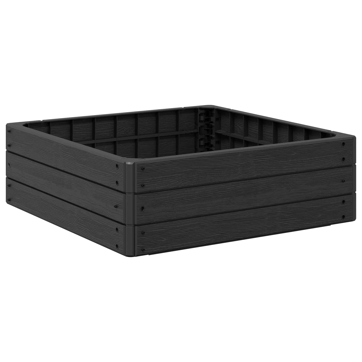 vidaXL Ανεβασμένο Κρεβάτι Μαύρο 75,5 x 75,5 x 25 εκ PP