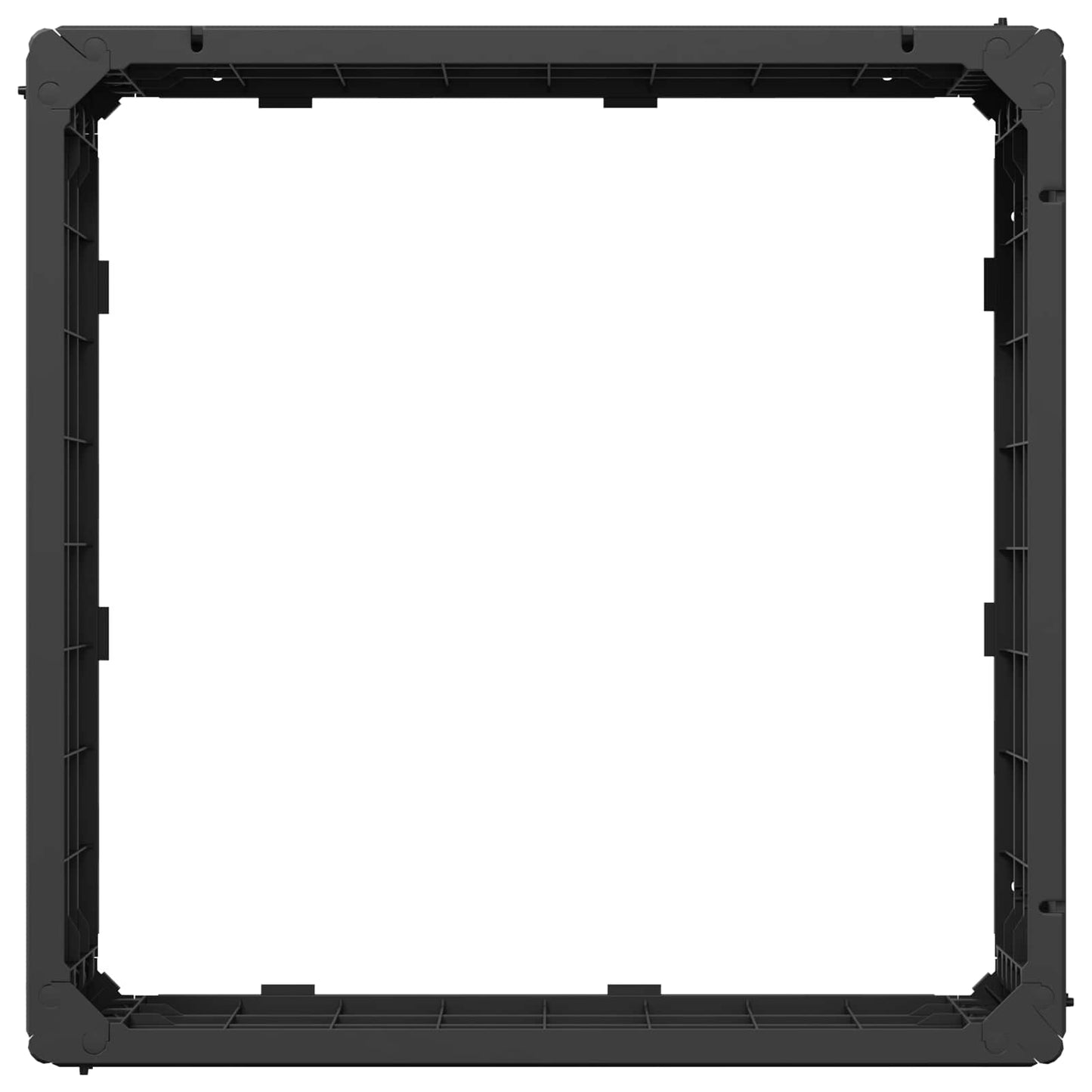 vidaXL Ανεβασμένο Κρεβάτι Μαύρο 75,5 x 75,5 x 25 εκ PP