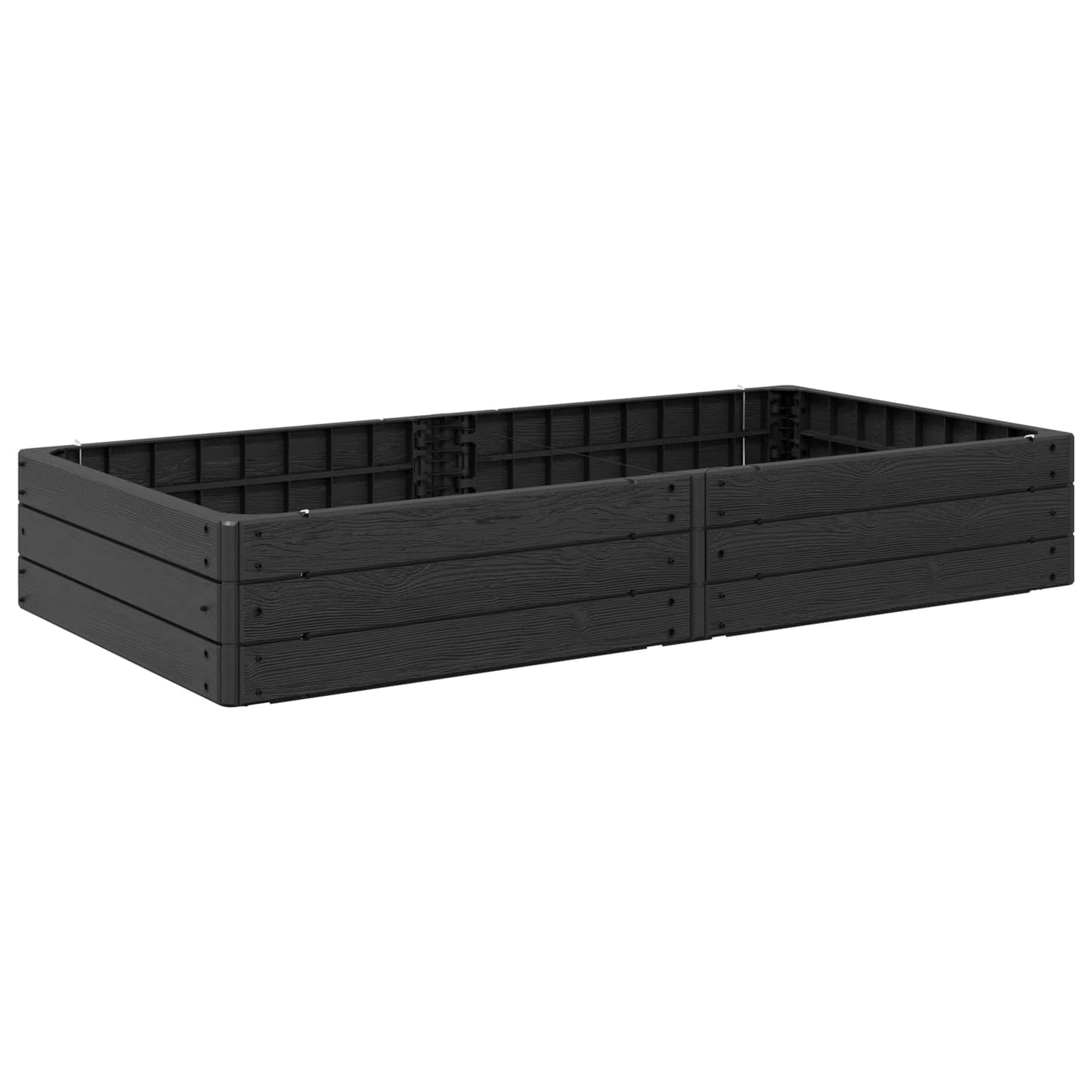 vidaXL Ανεβασμένο Κρεβάτι Μαύρο 151 x 75,5 x 25 εκ. PP