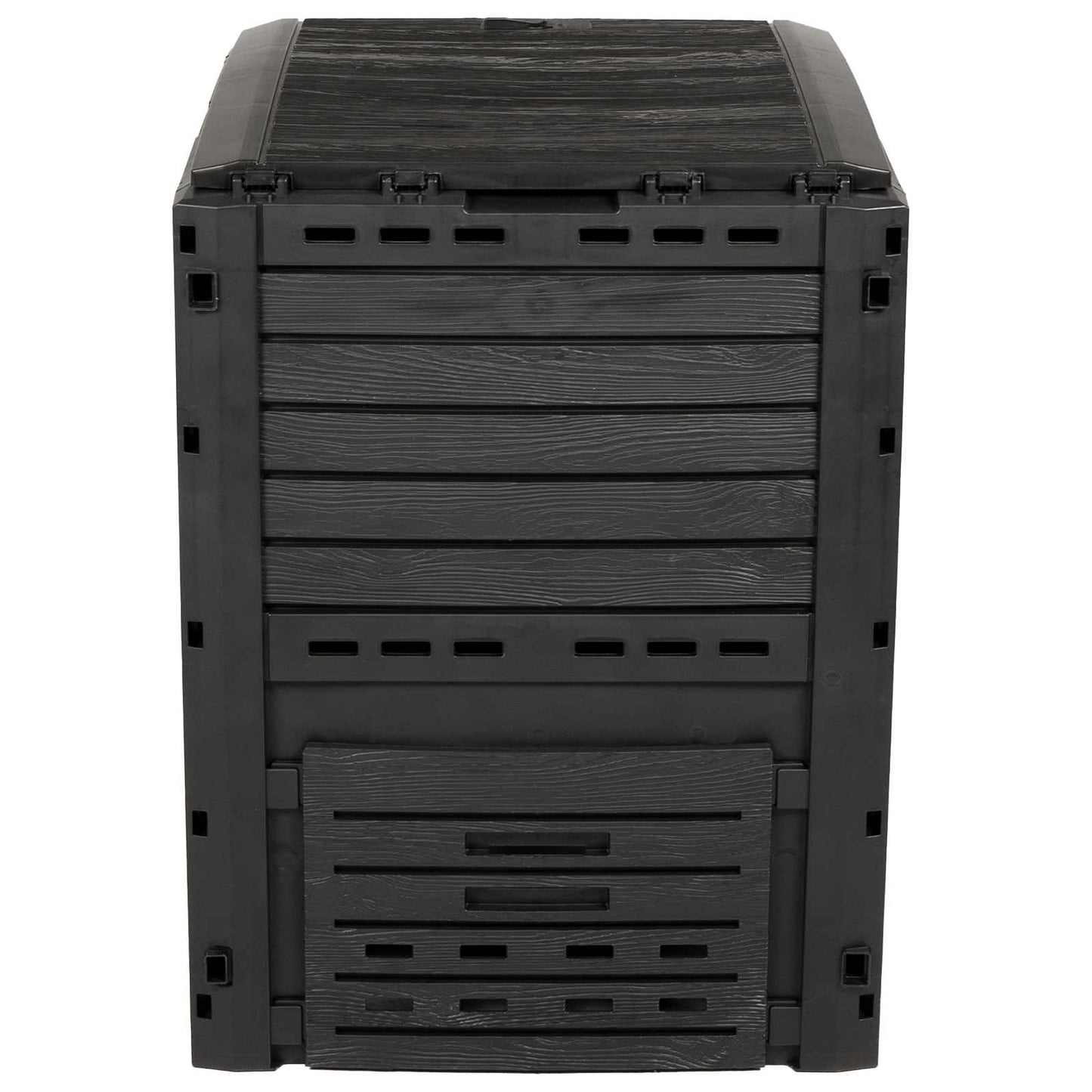 vidaXL Κομποστοποιητής κήπου Μαύρο 59,5 x 60 x 81,5 εκ. 280 l 100% PP