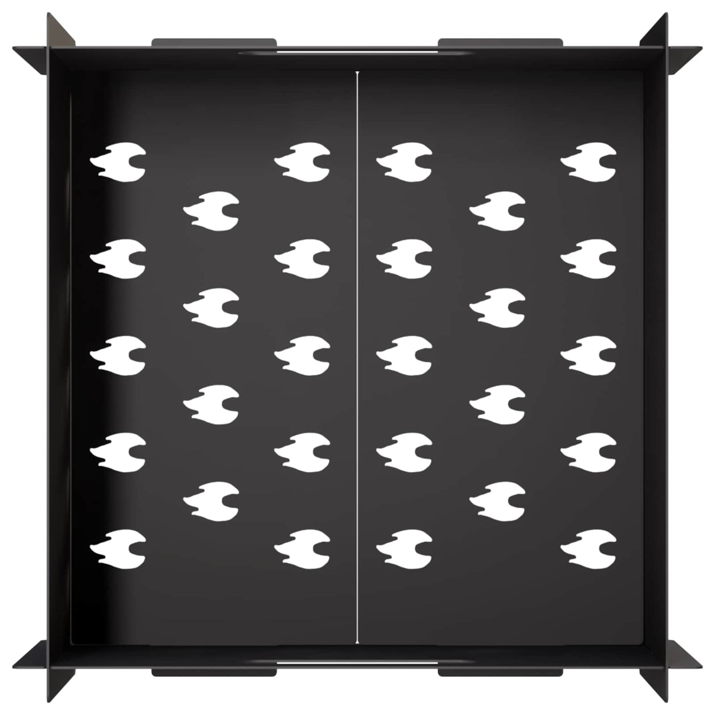 vidaXL Φωτιά Μαύρο 40 x 40 x 20 cm Ατσάλι