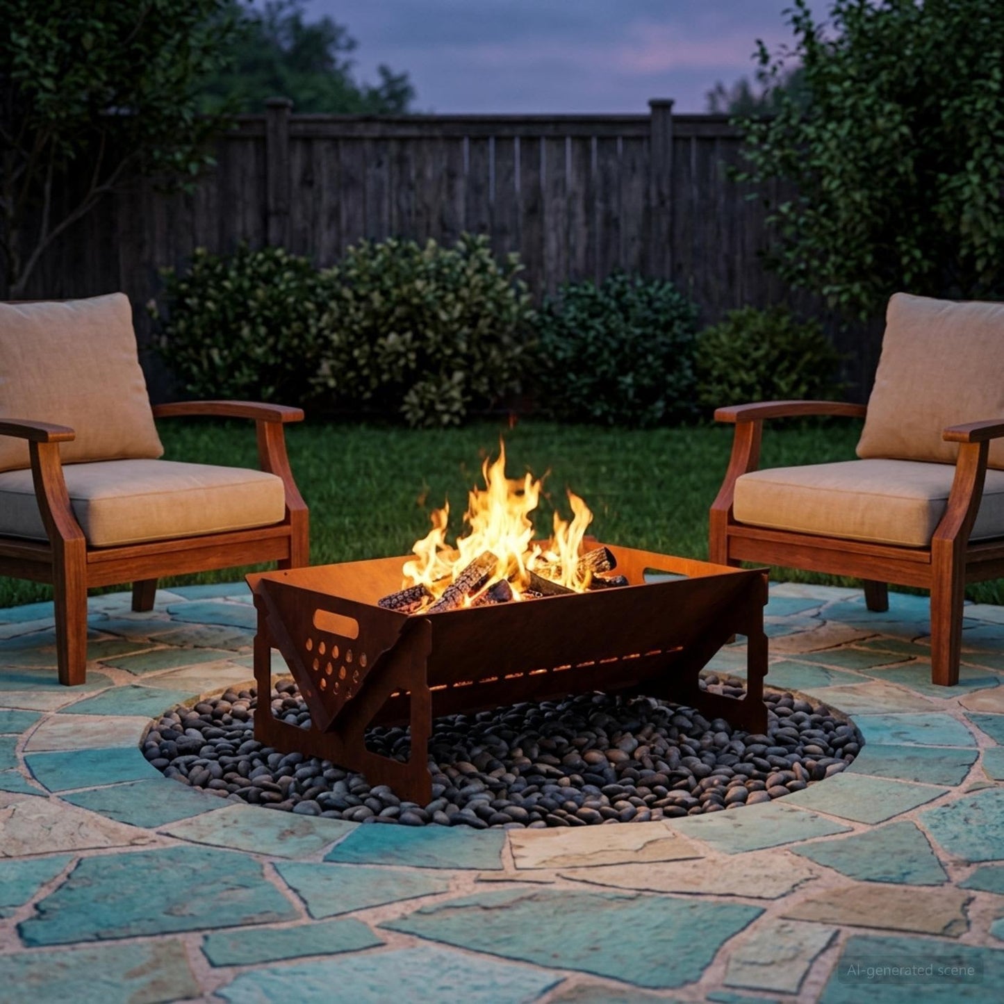 vidaXL Φωτιά Σκ rusty 60 x 40 x 20 εκ. Ατσάλι Σκληρυθέν στον Αέρα