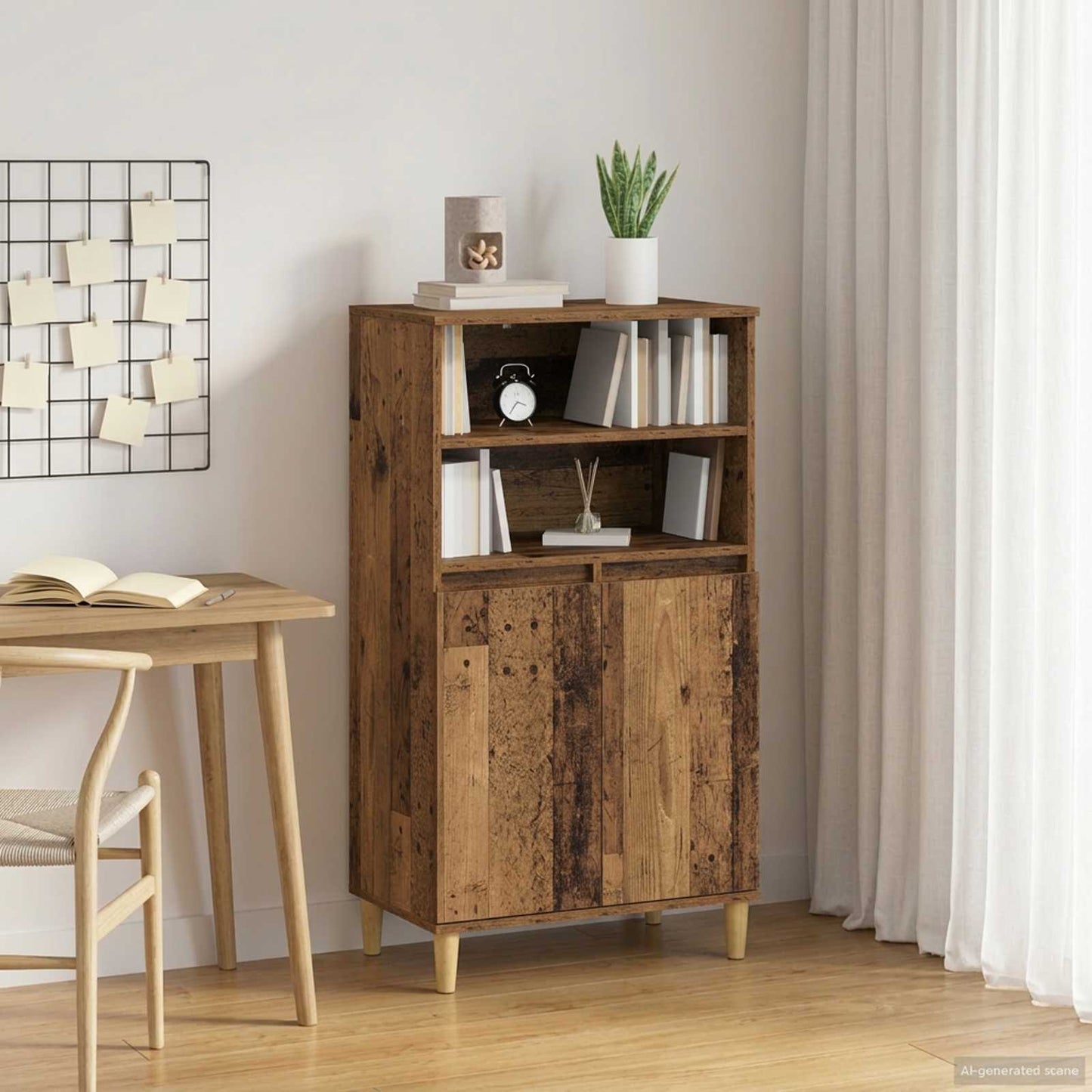 vidaXL Highboard Ξύλο δρυός 60 x 36 x 110 εκ. Επεξεργασμένο Ξύλο