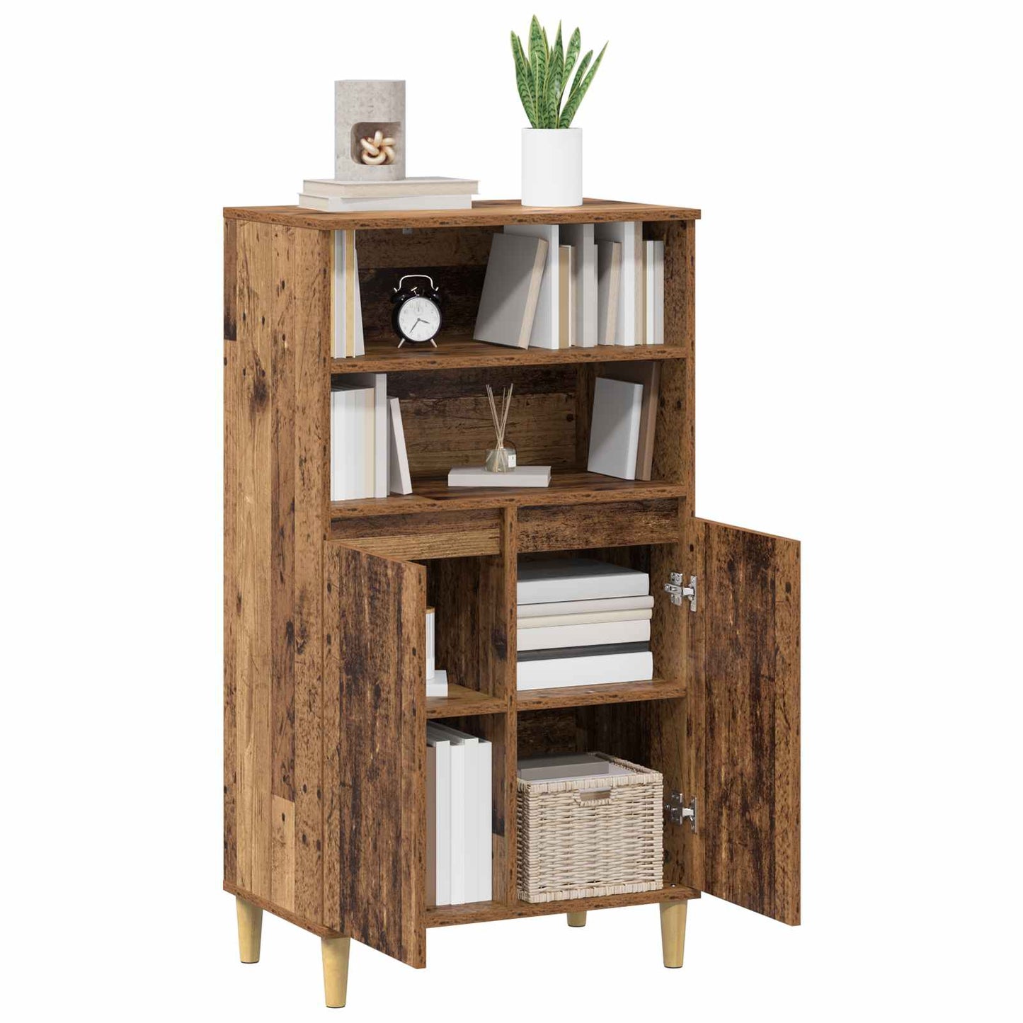 vidaXL Highboard Ξύλο δρυός 60 x 36 x 110 εκ. Επεξεργασμένο Ξύλο