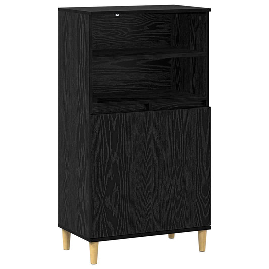 vidaXL Highboard Μαύρη Δρυς 60 x 36 x 110 εκ. Επεξεργασμένο Ξύλο