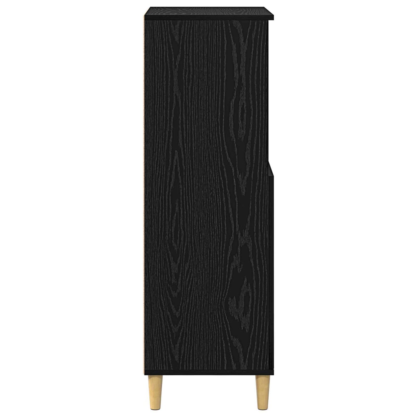 vidaXL Highboard Μαύρη Δρυς 60 x 36 x 110 εκ. Επεξεργασμένο Ξύλο