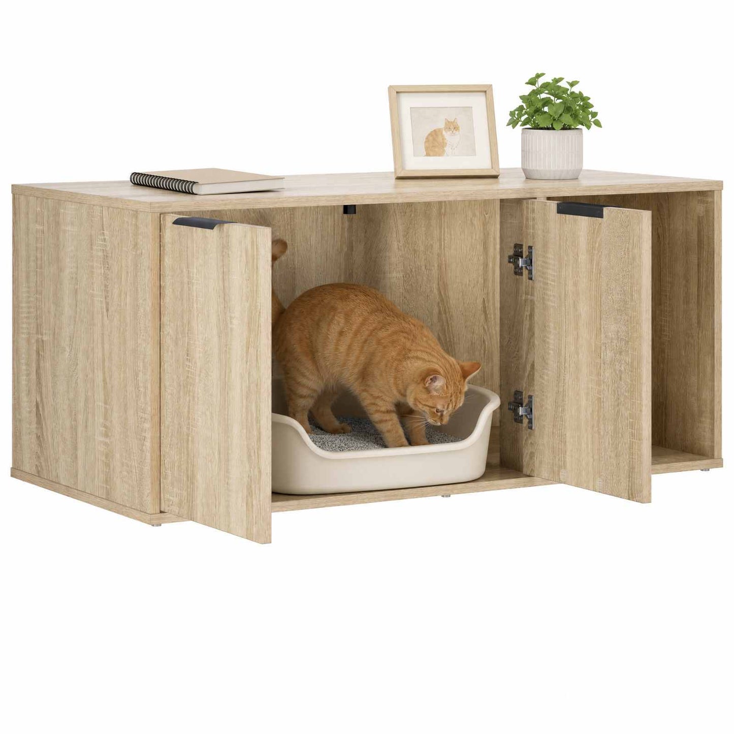 vidaXL Έπιπλο Κλουβί Γάτας Sonoma Δρυς 100 x 49 x 45 εκ.