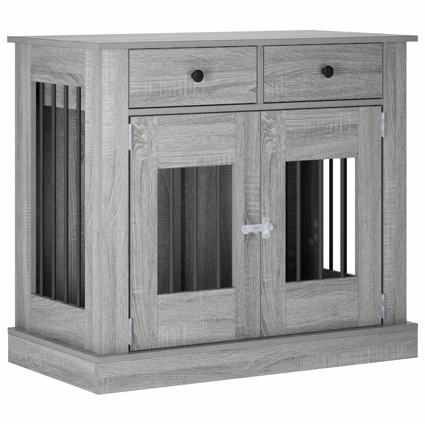 vidaXL Έπιπλο για κλουβί σκύλου Γκρι Sonoma 90 x 47,5 x 80 εκ