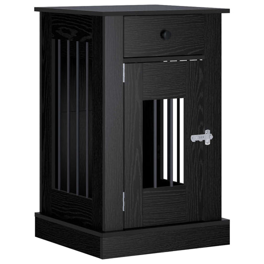 vidaXL Έπιπλο για κλουβί σκύλου Μαύρη Δρυς 50 x 47,5 x 80 εκ.