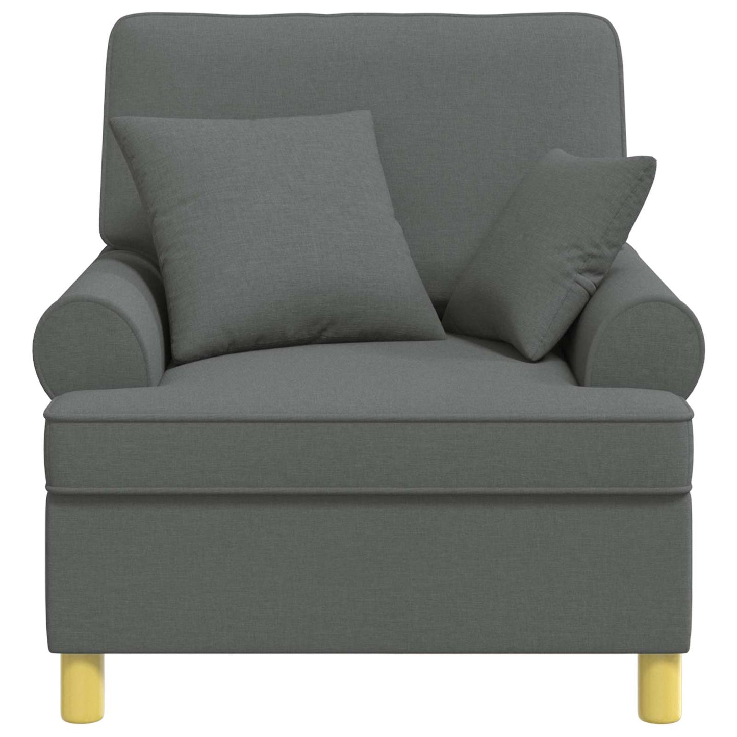 vidaXL XL Πολυθρόνα με Μαξιλάρια Σκούρο Γκρι Ύφασμα