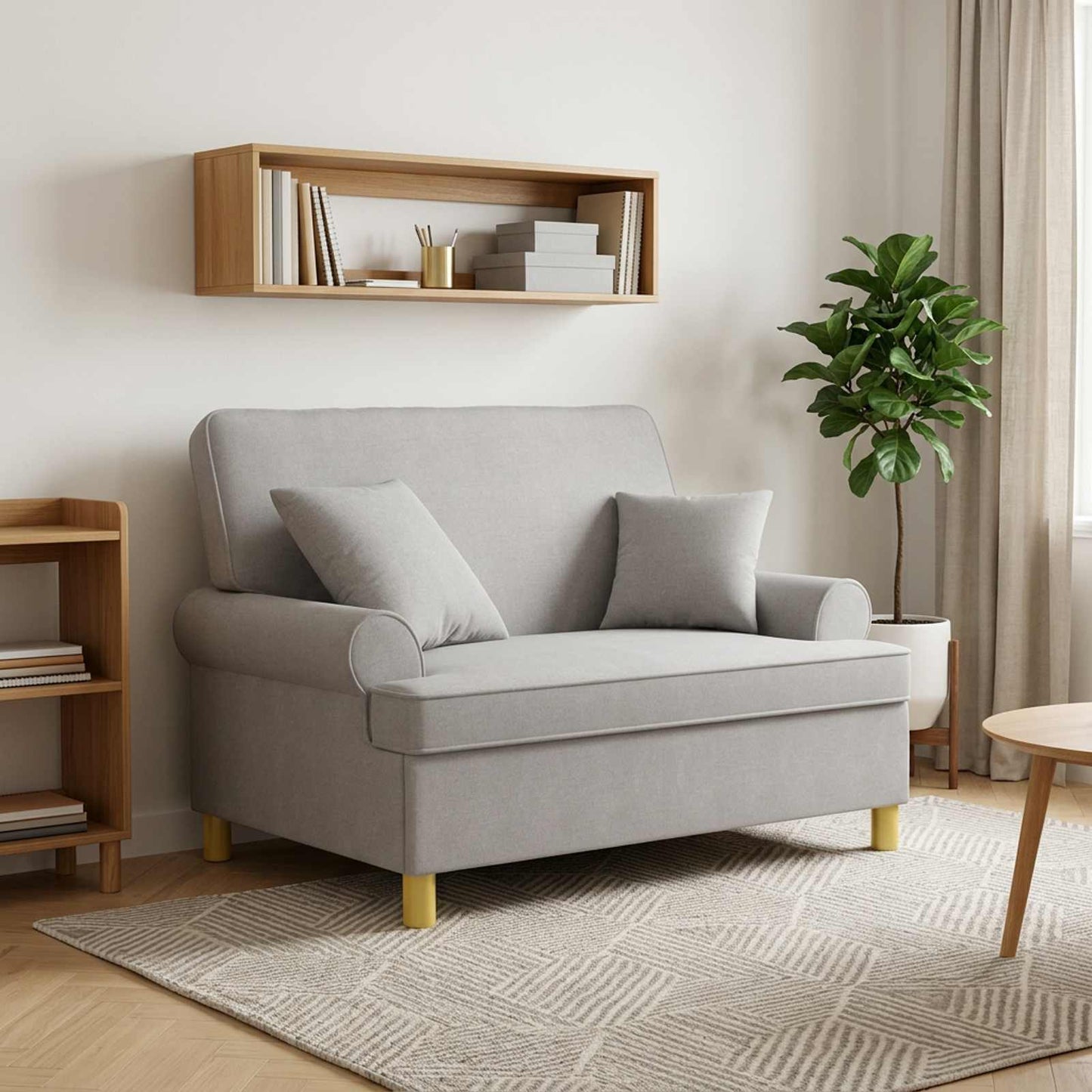 vidaXL XL Πολυθρόνα με Μαξιλάρια Σκίουρος Γκρί Ύφασμα