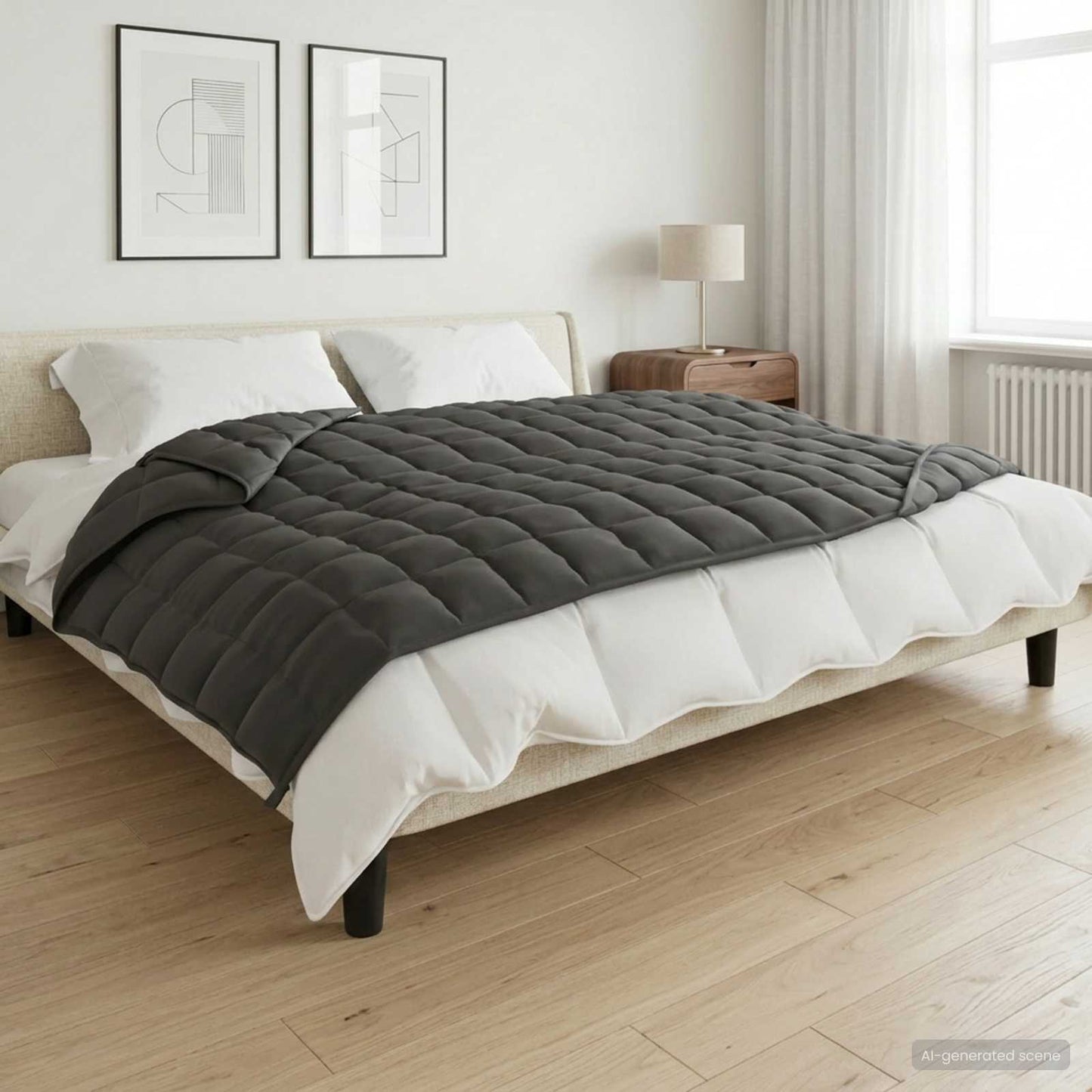 vidaXL Βάρος Κουβέρτα Ανθρακί 120 x 180 cm 9 kg 100% Βαμβάκι 205T