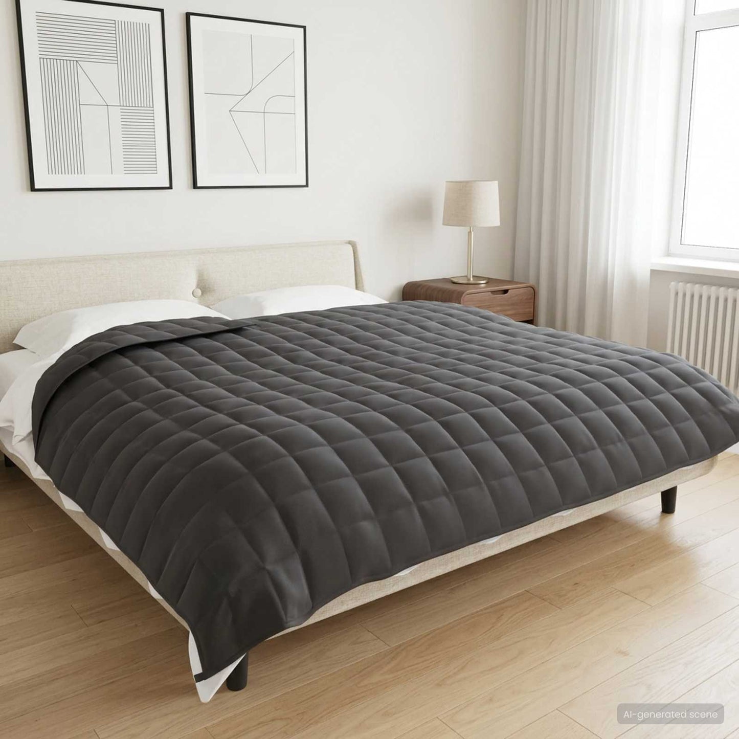 vidaXL Βάρος Κουβέρτα Ανθρακί 200 x 200 cm 13 kg 100% Βαμβάκι 205T
