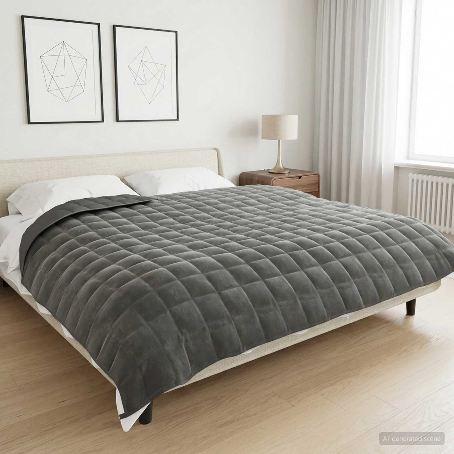 vidaXL Βάρος Κουβέρτα Ανθρακί 200 x 225 cm 13 kg 100% Βαμβάκι 205T