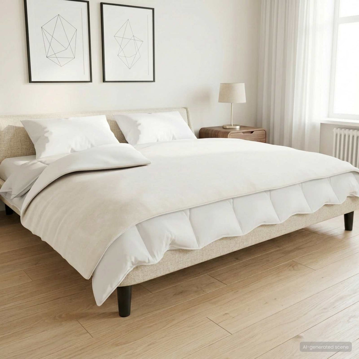 vidaXL Βάρος Κουβέρτα Λευκό 138 x 200 cm 10 kg 100% Βαμβάκι 205T