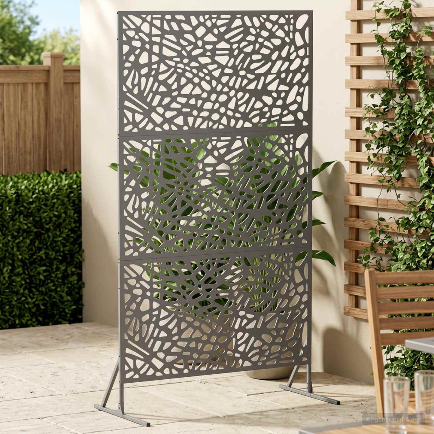 vidaXL Οθόνη Ιδιωτικότητας 100 x 50 x 180 εκ. Ατσάλι Ανθρακί