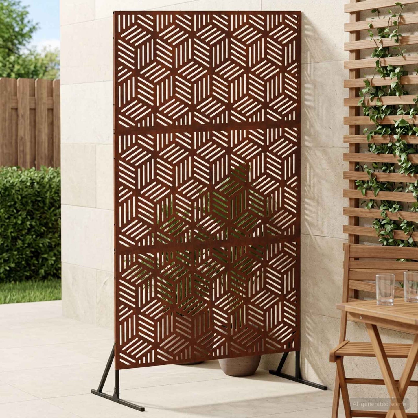 vidaXL Οθόνη Ιδιωτικότητας 100 x 50 x 180 εκ. Σκ rusty