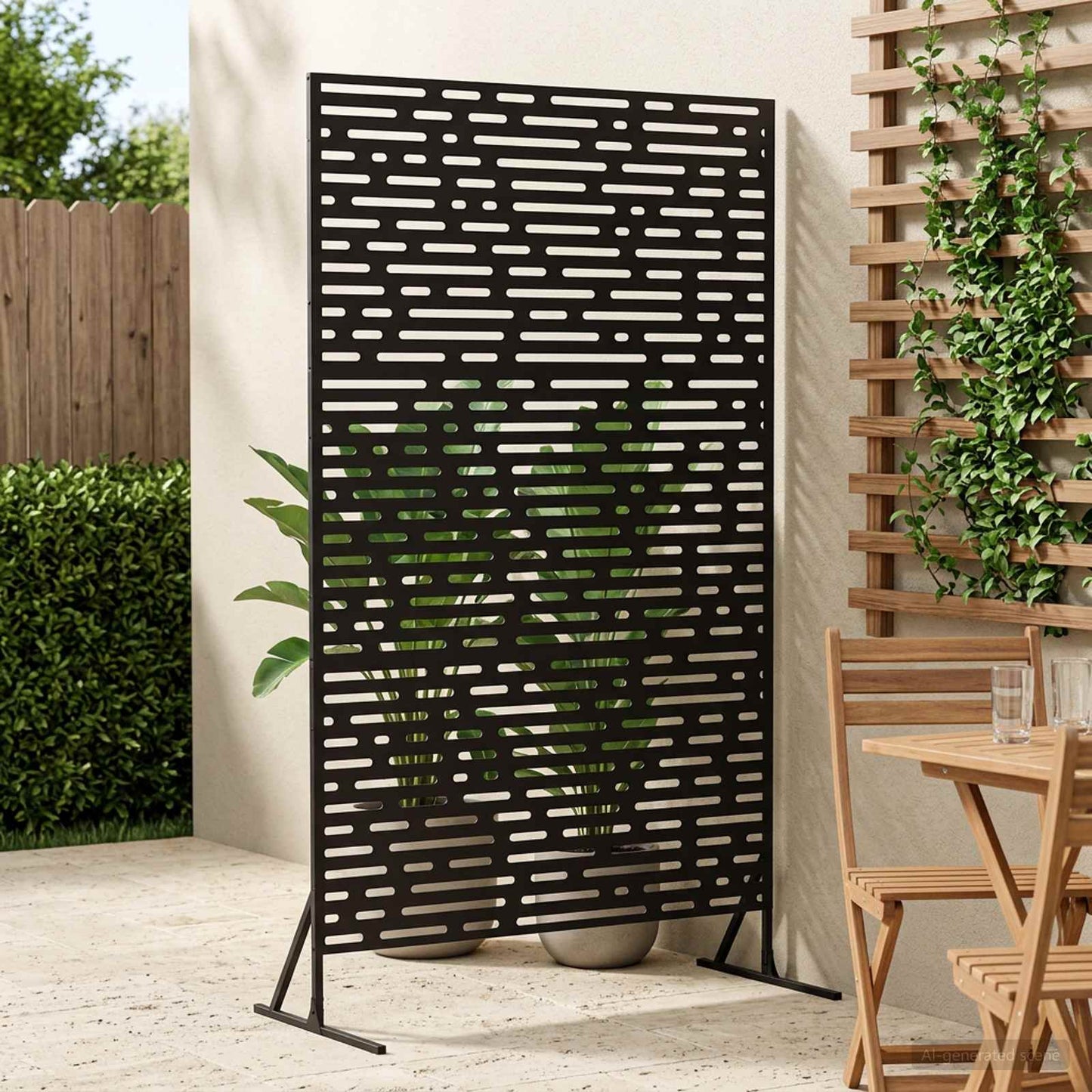 vidaXL Οθόνη Ιδιωτικότητας 100 x 50 x 180 εκ. Ατσάλι Μαύρο