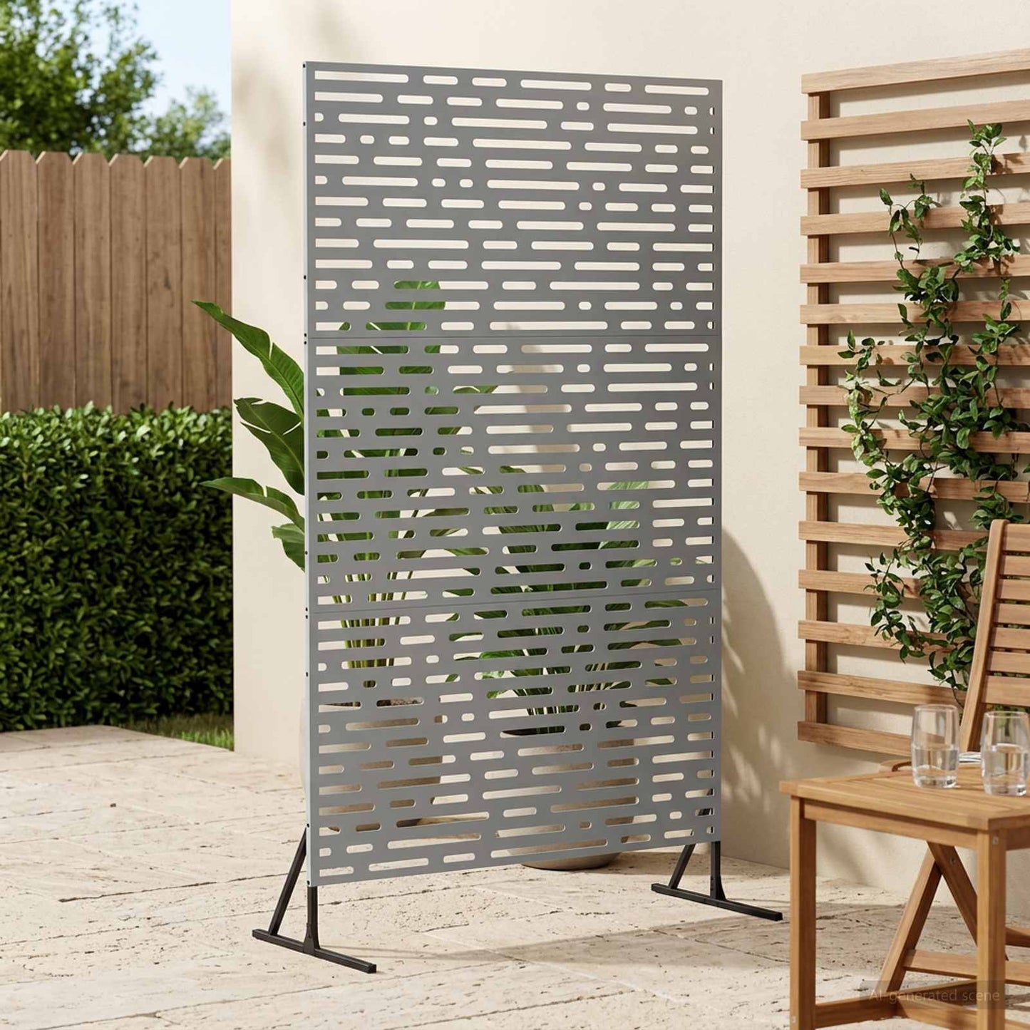 vidaXL Οθόνη Ιδιωτικότητας 100 x 50 x 180 εκ. Γαλβανισμένος Χάλυβας