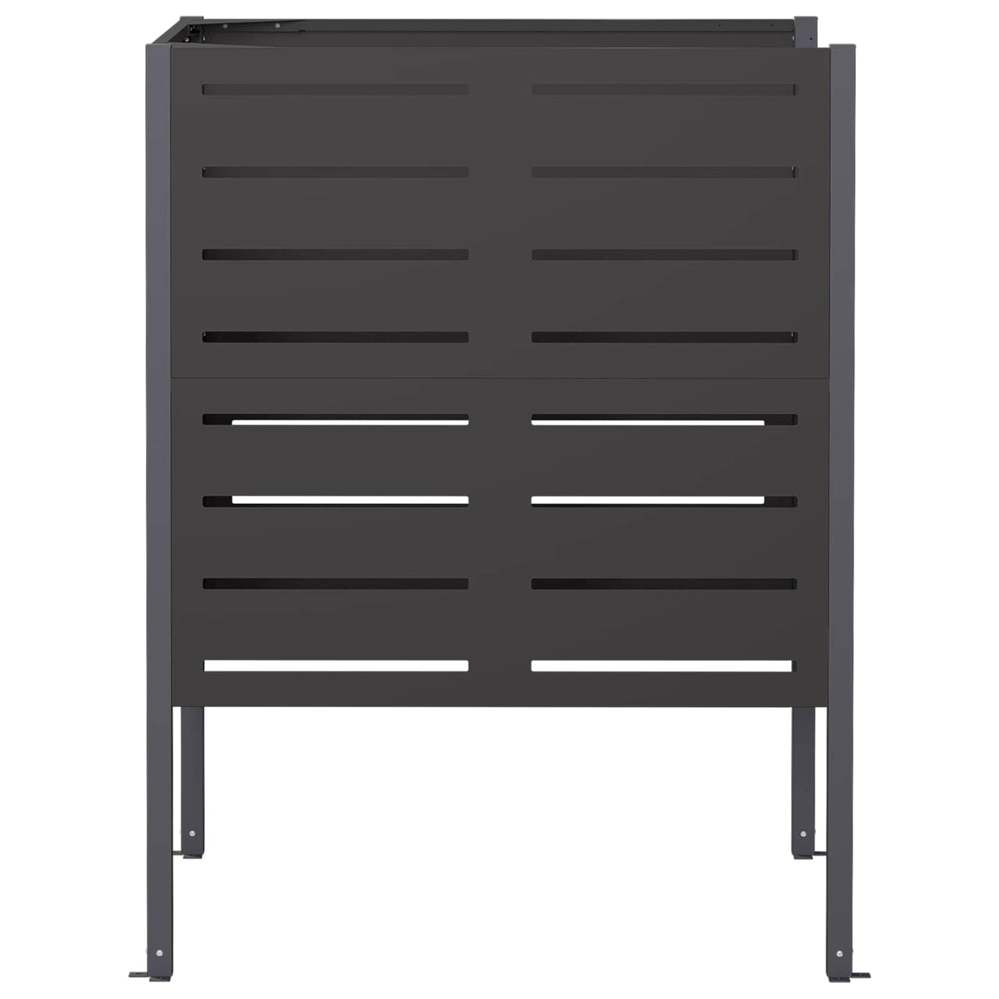 vidaXL Κάλυμμα Κάδου Απορριμμάτων 85 x 85 x 113 εκ Ατσάλι Μαύρο