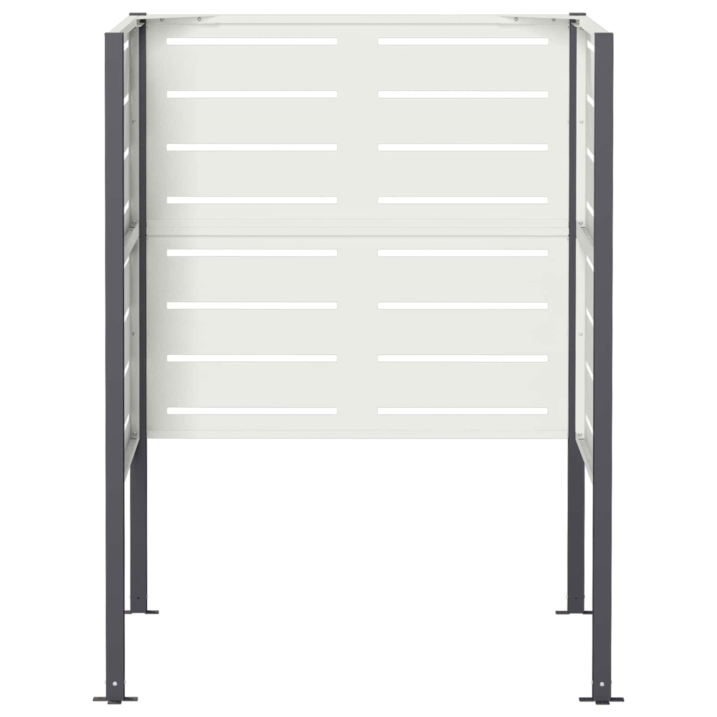 vidaXL Κάλυμμα Κάδου Απορριμμάτων 85 x 85 x 113 εκ Ατσάλι Λευκό