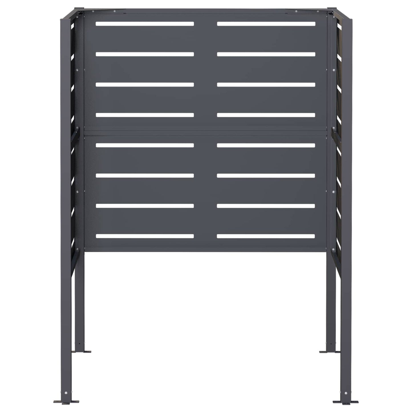 vidaXL Κάλυμμα Κάδου Απορριμμάτων 85 x 85 x 113 εκ Ατσάλι Ανθρακί