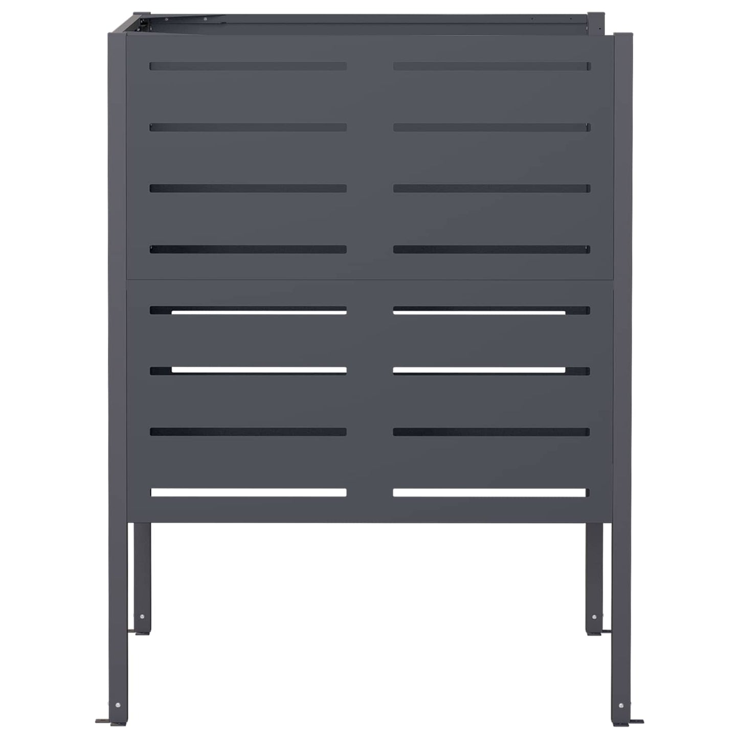 vidaXL Κάλυμμα Κάδου Απορριμμάτων 85 x 85 x 113 εκ Ατσάλι Ανθρακί