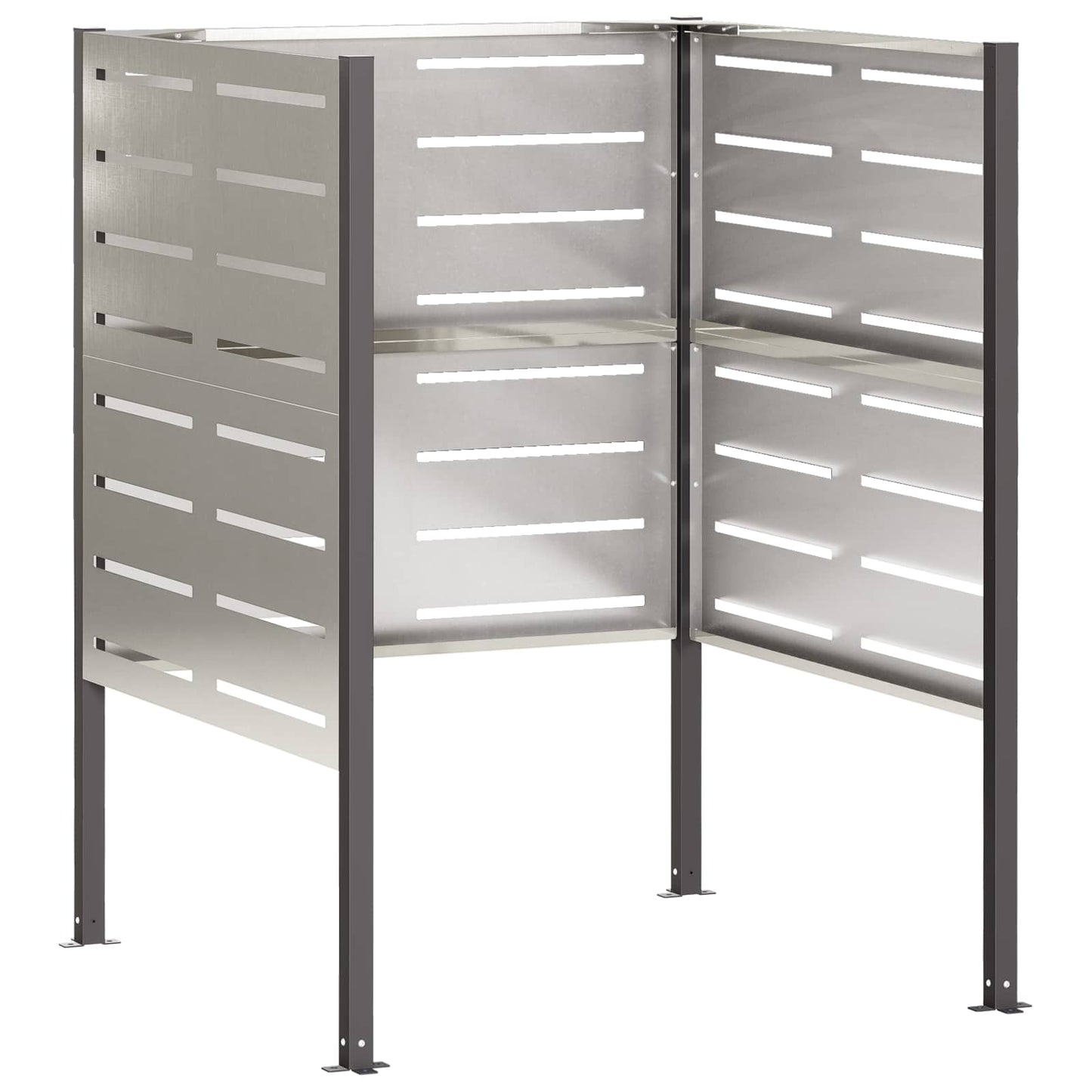 vidaXL Κάλυμμα Κάδου Απορριμμάτων 85 x 85 x 113 εκ Ανοξείδωτο Ατσάλι