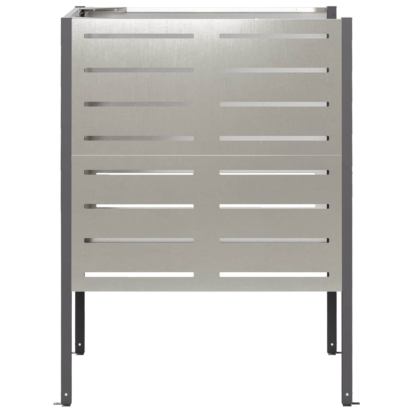 vidaXL Κάλυμμα Κάδου Απορριμμάτων 85 x 85 x 113 εκ Ανοξείδωτο Ατσάλι