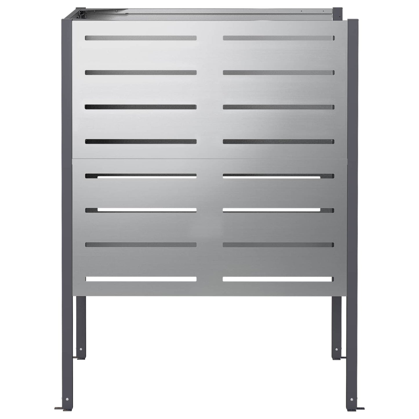 vidaXL Κάλυμμα Κάδου Απορριμμάτων 85 x 85 x 113 εκ Ασημί