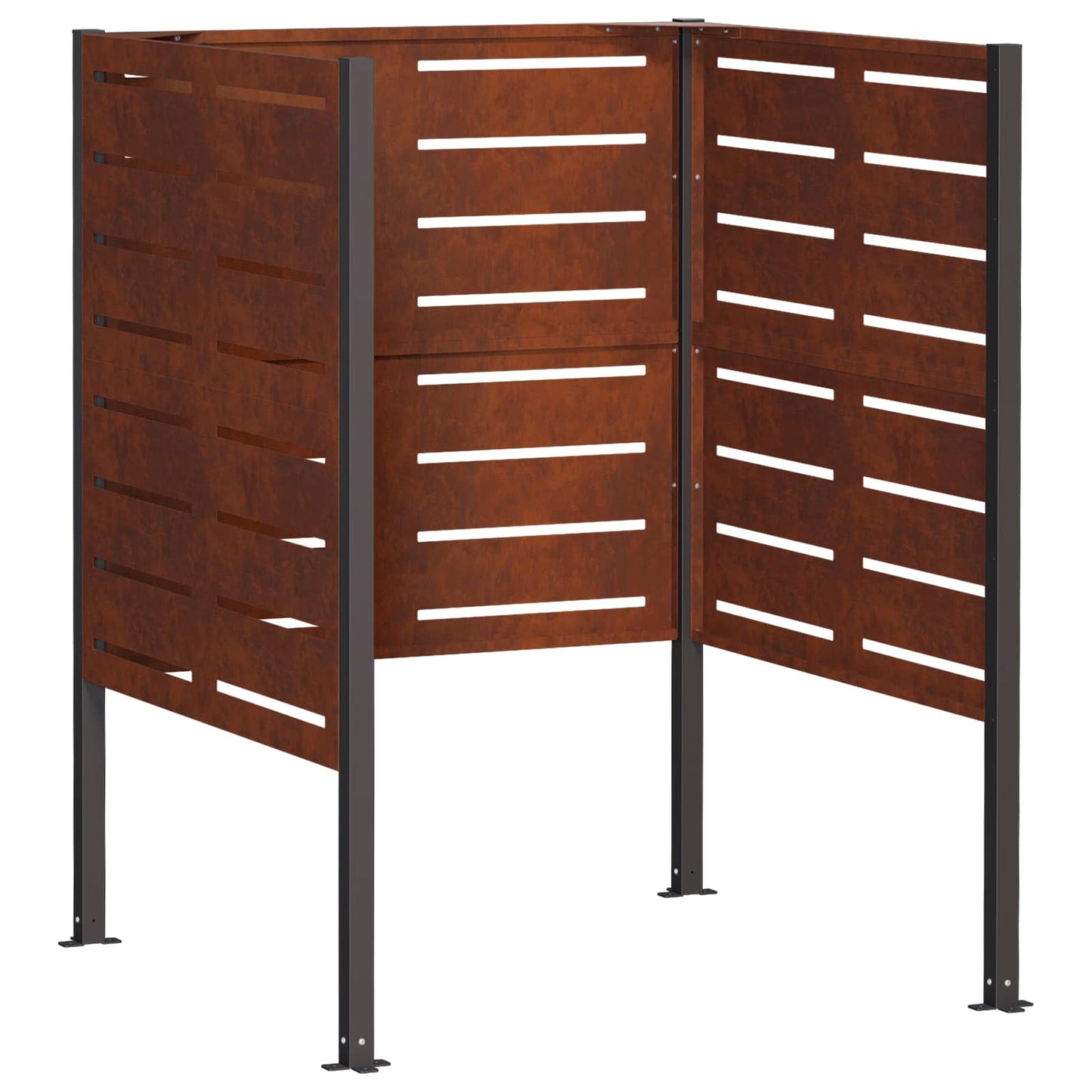 vidaXL Κάλυμμα Κάδου Απορριμμάτων 85 x 85 x 113 εκ Σκ rusty
