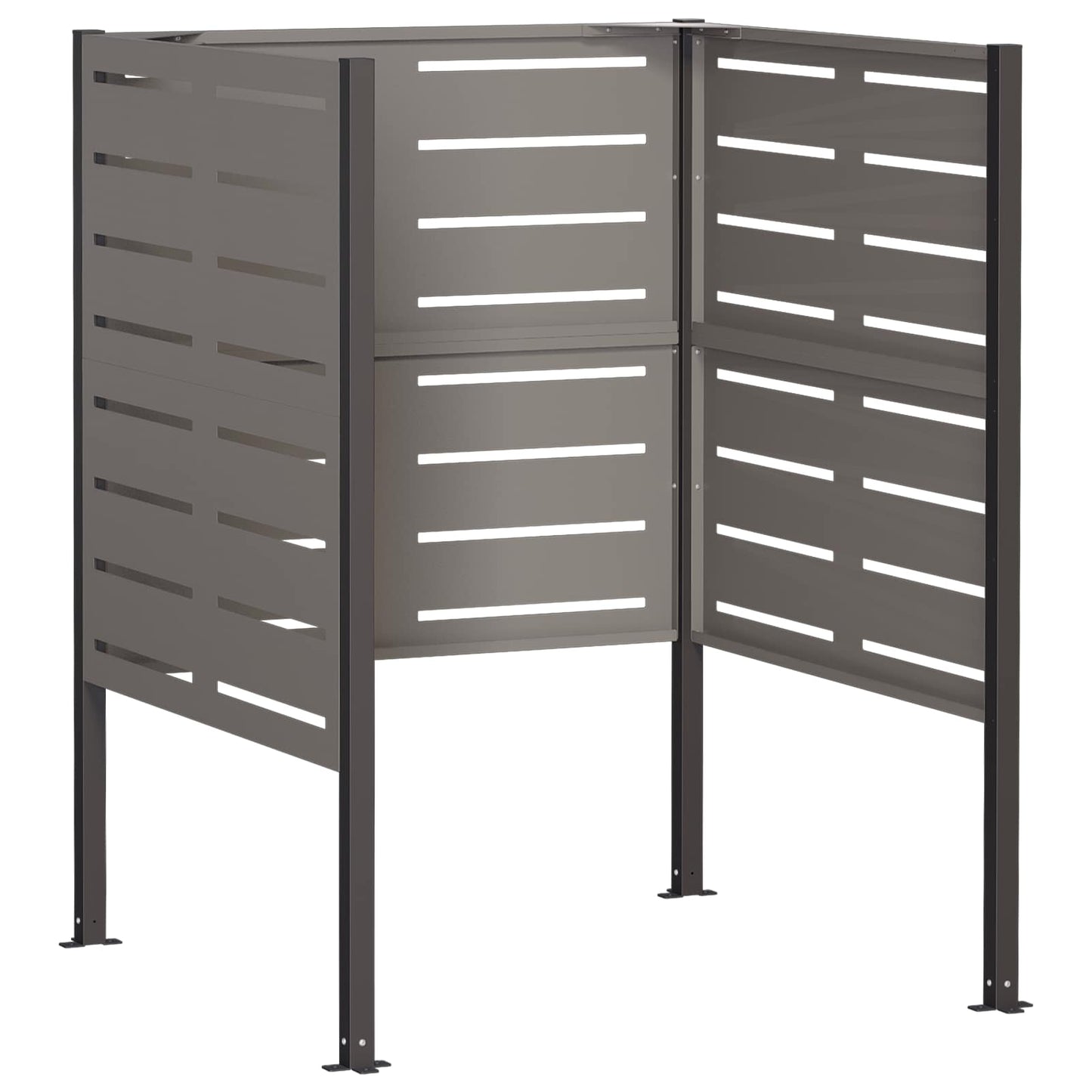 vidaXL Κάλυμμα Κάδου Απορριμμάτων 85 x 85 x 113 εκ Σκ rusty