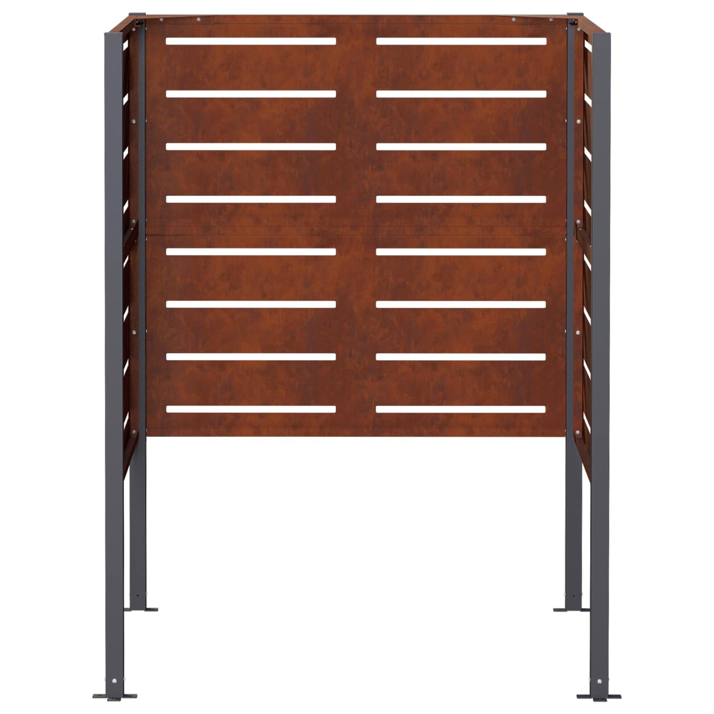 vidaXL Κάλυμμα Κάδου Απορριμμάτων 85 x 85 x 113 εκ Σκ rusty