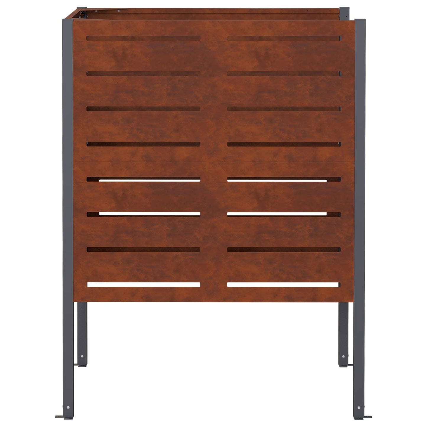 vidaXL Κάλυμμα Κάδου Απορριμμάτων 85 x 85 x 113 εκ Σκ rusty