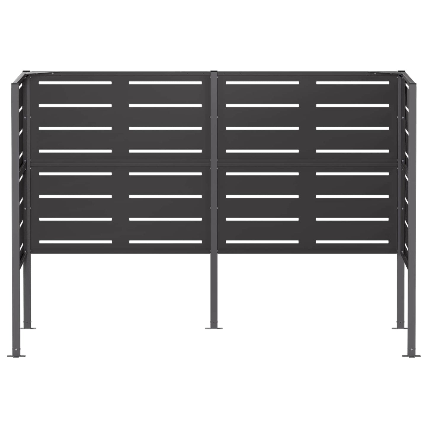 vidaXL Κάλυμμα Κάδου Απορριμμάτων 167 x 85 x 113 εκ Ατσάλι Μαύρο