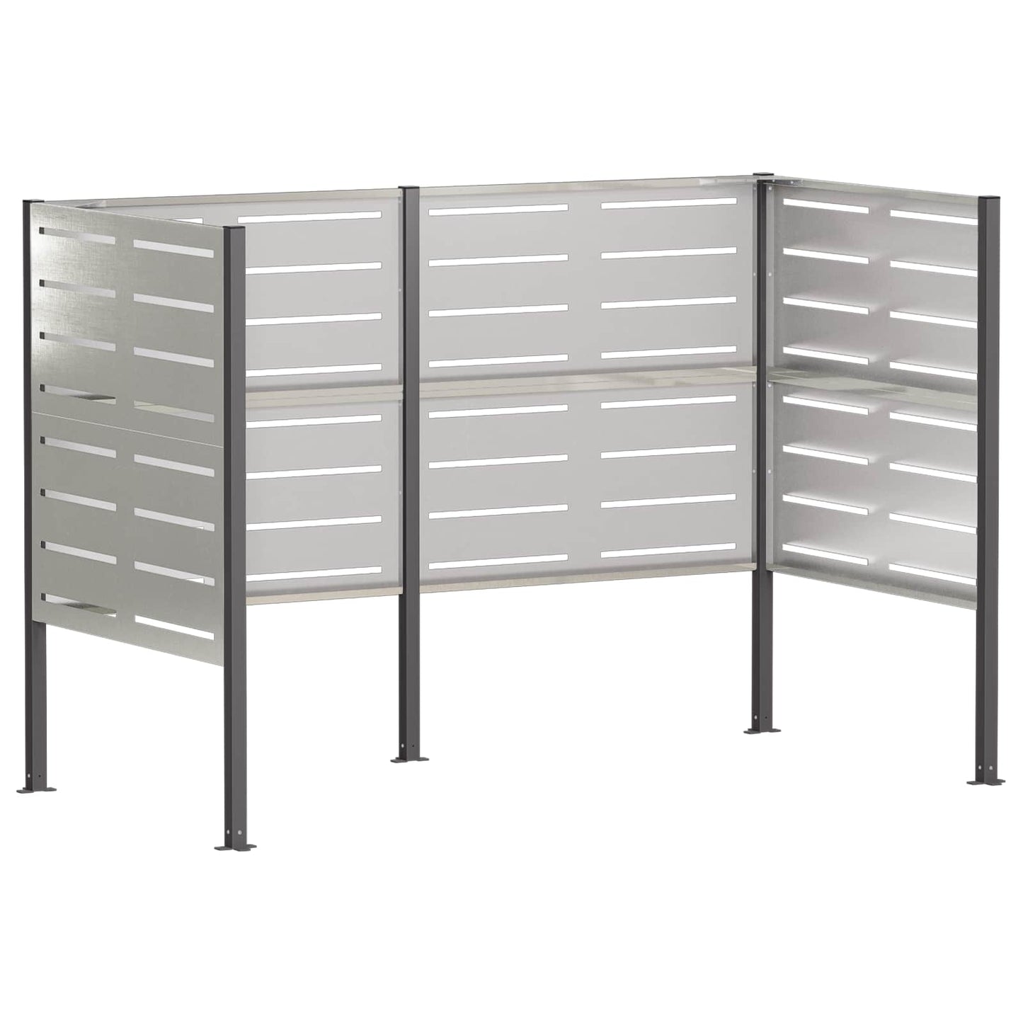 vidaXL Κάλυμμα Κάδου Απορριμμάτων 167 x 85 x 113 εκ Ανοξείδωτο Ατσάλι
