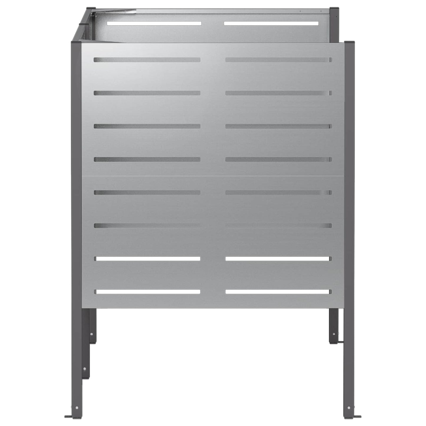 vidaXL Κάλυμμα Κάδου Απορριμμάτων 167 x 85 x 113 εκ Ασημί